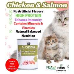 Crowne CAT Can Wet Food 430g Chicken & Salmon