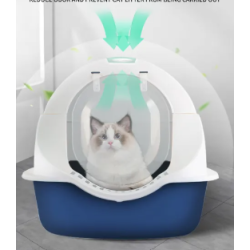 Cat Litter Box With Scoop Large Size Full Semi-Enclosed Splash-Proof