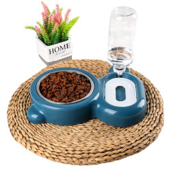 2PCS Pet Automatic Drinking Feeder Multi-purpose Dog Double Bowl Not Wet Mouth Drinking Cat Food Bow