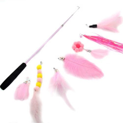 7 in 1 Cat Chasers Cat Dancer Kitten Toys w/ Stick Feather