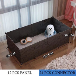 12 PCS PANEL Pet Playpen Animal Fence Cage Crate Dog Cat Kennel Extendable